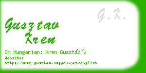 gusztav kren business card